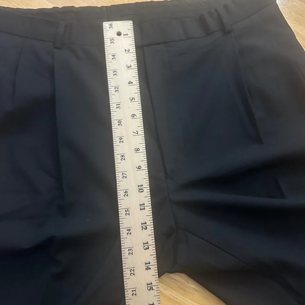 Brooks Brothers 346 Mens Black Pleated Wool Stretch Dress Pants W40 L33‎